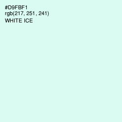 #D9FBF1 - White Ice Color Image