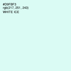 #D9FBF3 - White Ice Color Image