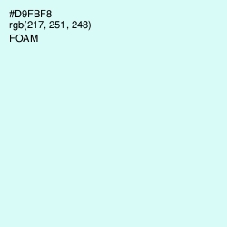 #D9FBF8 - Foam Color Image