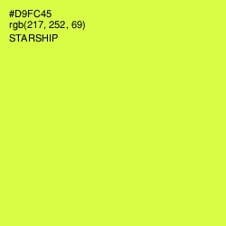 #D9FC45 - Starship Color Image