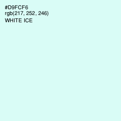 #D9FCF6 - White Ice Color Image