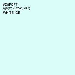#D9FCF7 - White Ice Color Image