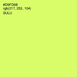 #D9FD68 - Sulu Color Image