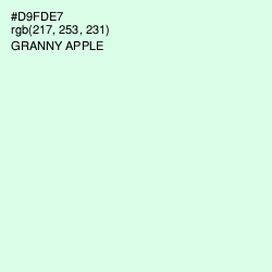 #D9FDE7 - Granny Apple Color Image