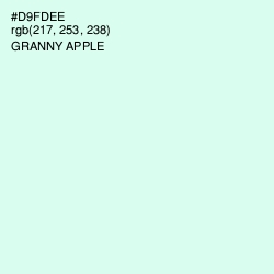 #D9FDEE - Granny Apple Color Image