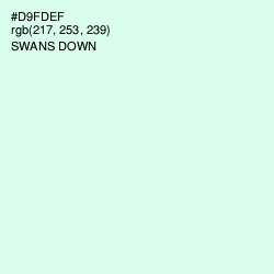 #D9FDEF - Swans Down Color Image