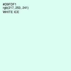 #D9FDF1 - White Ice Color Image