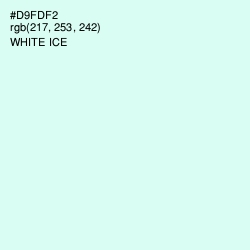 #D9FDF2 - White Ice Color Image