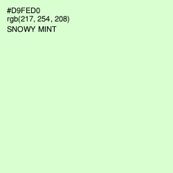 #D9FED0 - Snowy Mint Color Image