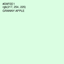 #D9FEE1 - Granny Apple Color Image