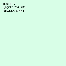 #D9FEE7 - Granny Apple Color Image
