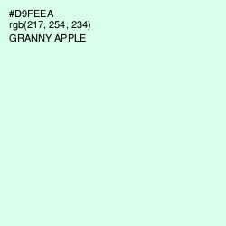 #D9FEEA - Granny Apple Color Image