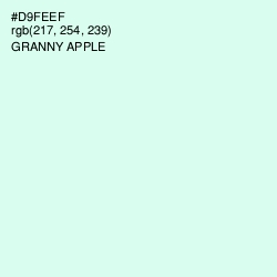 #D9FEEF - Granny Apple Color Image