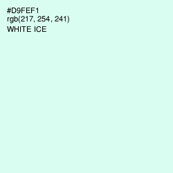 #D9FEF1 - White Ice Color Image