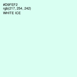 #D9FEF2 - White Ice Color Image