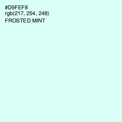 #D9FEF8 - Frosted Mint Color Image