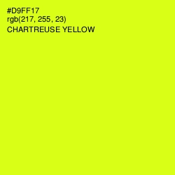 #D9FF17 - Chartreuse Yellow Color Image