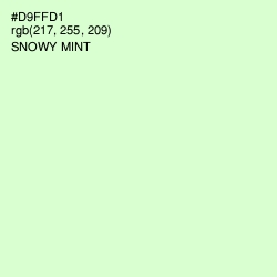 #D9FFD1 - Snowy Mint Color Image