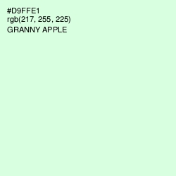 #D9FFE1 - Granny Apple Color Image