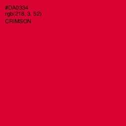 #DA0334 - Crimson Color Image