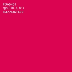 #DA0451 - Razzmatazz Color Image
