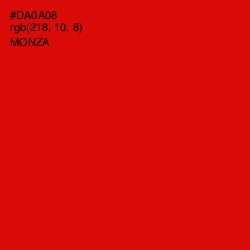 #DA0A08 - Monza Color Image