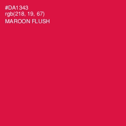 #DA1343 - Maroon Flush Color Image