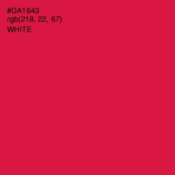 #DA1643 - Maroon Flush Color Image