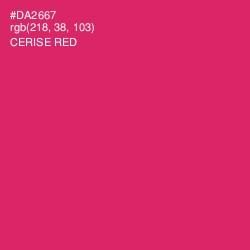 #DA2667 - Cerise Red Color Image