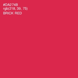 #DA274B - Brick Red Color Image