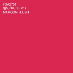 #DA2751 - Maroon Flush Color Image