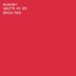 #DA2B41 - Brick Red Color Image