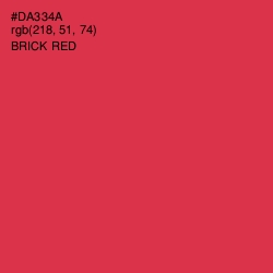 #DA334A - Brick Red Color Image