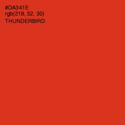 #DA341E - Thunderbird Color Image