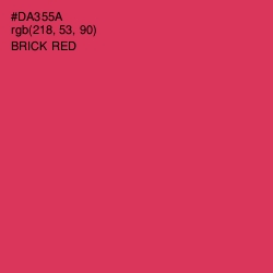 #DA355A - Brick Red Color Image