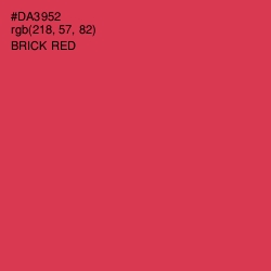 #DA3952 - Brick Red Color Image