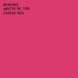 #DA3A6D - Cerise Red Color Image