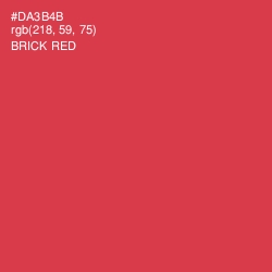 #DA3B4B - Brick Red Color Image