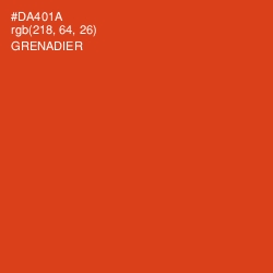 #DA401A - Grenadier Color Image