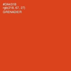 #DA431B - Grenadier Color Image