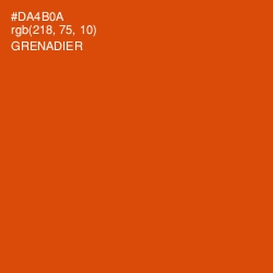 #DA4B0A - Grenadier Color Image