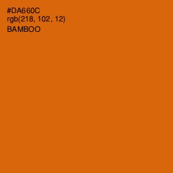 #DA660C - Bamboo Color Image