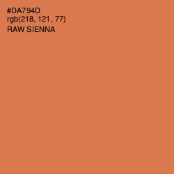 #DA794D - Raw Sienna Color Image