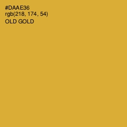 #DAAE36 - Old Gold Color Image