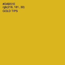 #DAB51E - Gold Tips Color Image