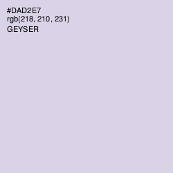 #DAD2E7 - Geyser Color Image