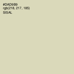 #DAD9B9 - Sisal Color Image