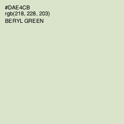 #DAE4CB - Beryl Green Color Image