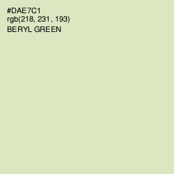 #DAE7C1 - Beryl Green Color Image