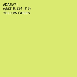 #DAEA71 - Yellow Green Color Image